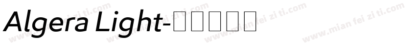 Algera Light字体转换